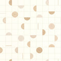 Jump Around Beige White Gold geometric wallpaper