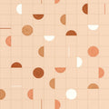 Jump Around Terracotta Camel Gold geometric wallpaper