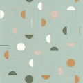 Jump Around Khaki Blue Gold geometric wallpaper