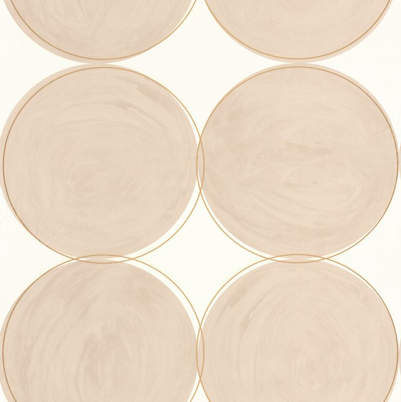 All Around Beige White Gold geometric wallpaper