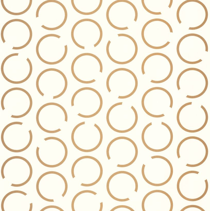 Around the Clock White Gold geometric wallpaper