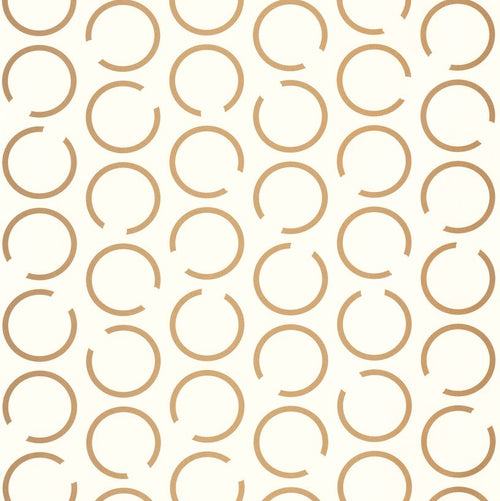 Around the Clock White Gold geometric wallpaper