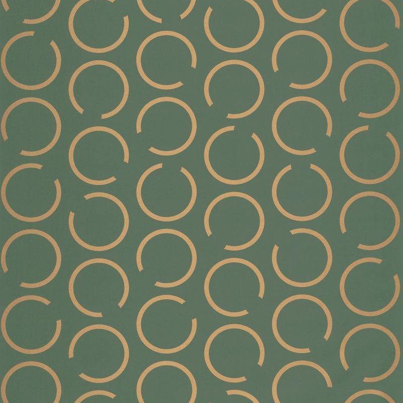 Around the Clock Khaki Gold geometric wallpaper