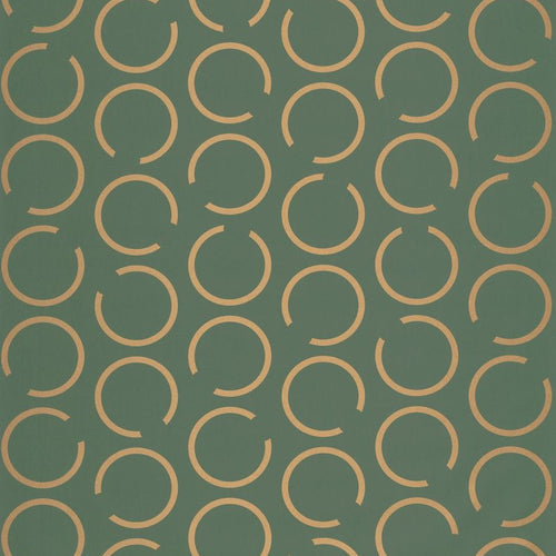 Around the Clock Khaki Gold geometric wallpaper