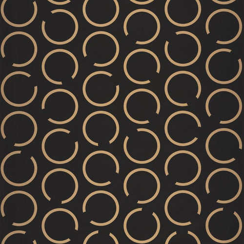 Around the Clock Black Gold geometric wallpaper