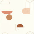 Turn Around Terracotta Camel Gold geometric wallpaper