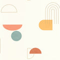 Turn Around Multicolour geometric wallpaper