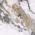 Marble-like PVC sheet with gold and gray patterns