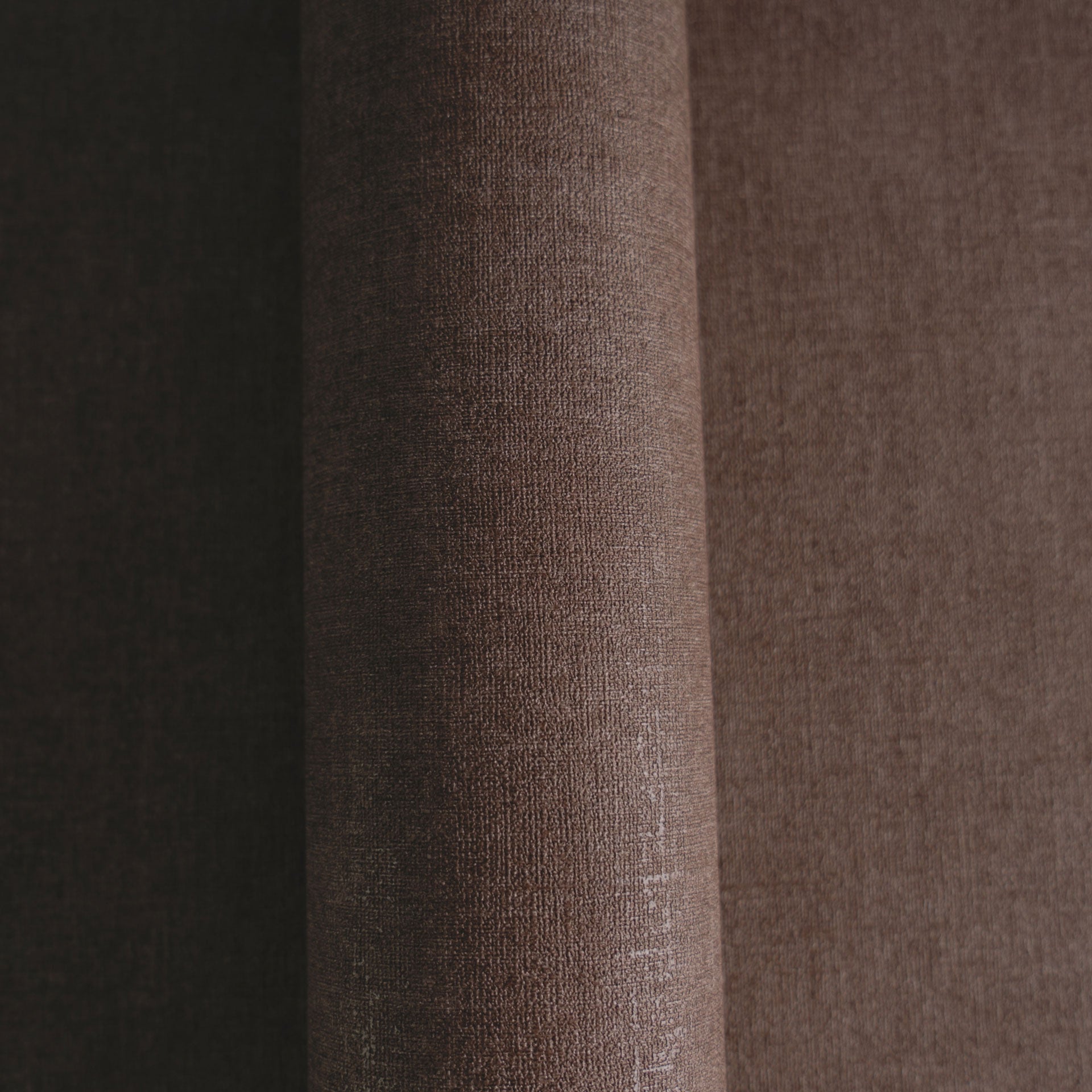 Disi - Brown Plain Damask Wallpaper