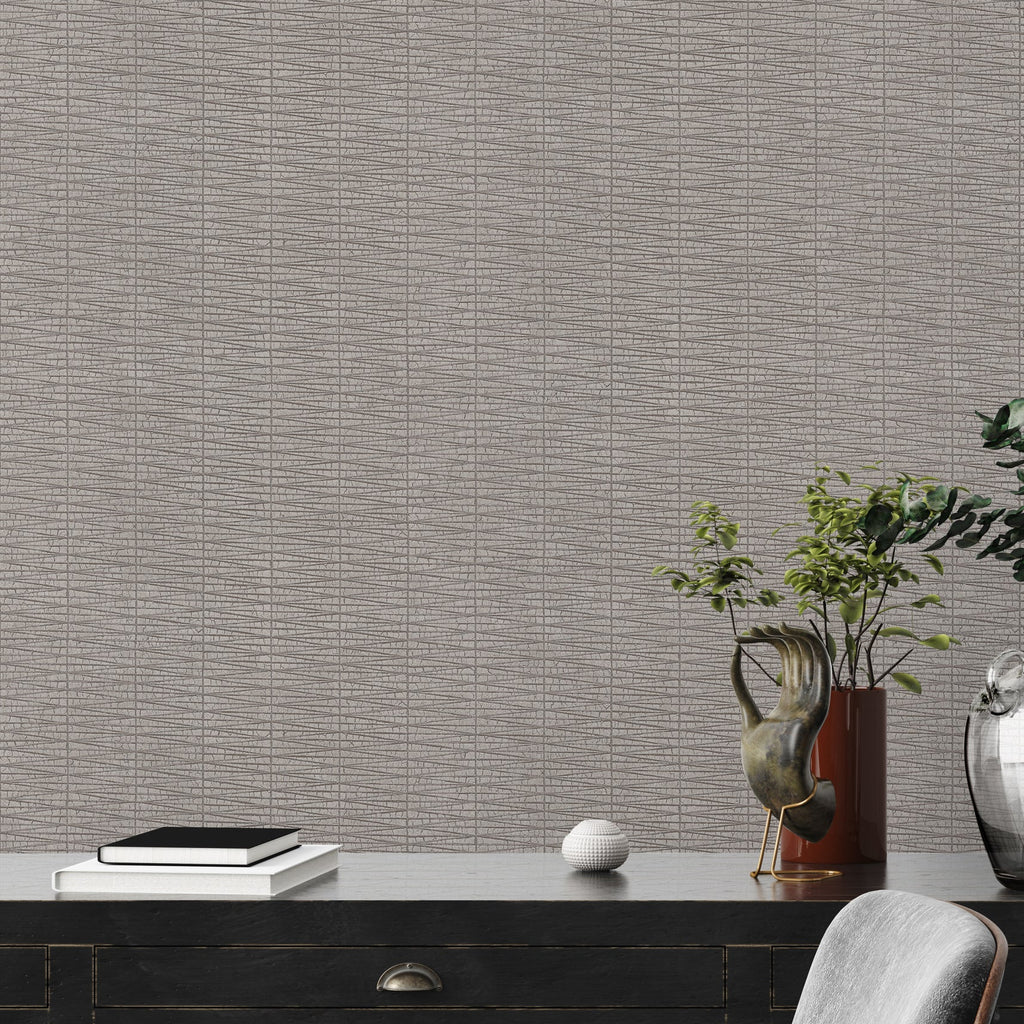 Taiga - Grey/Silver Pattern Wallpaper