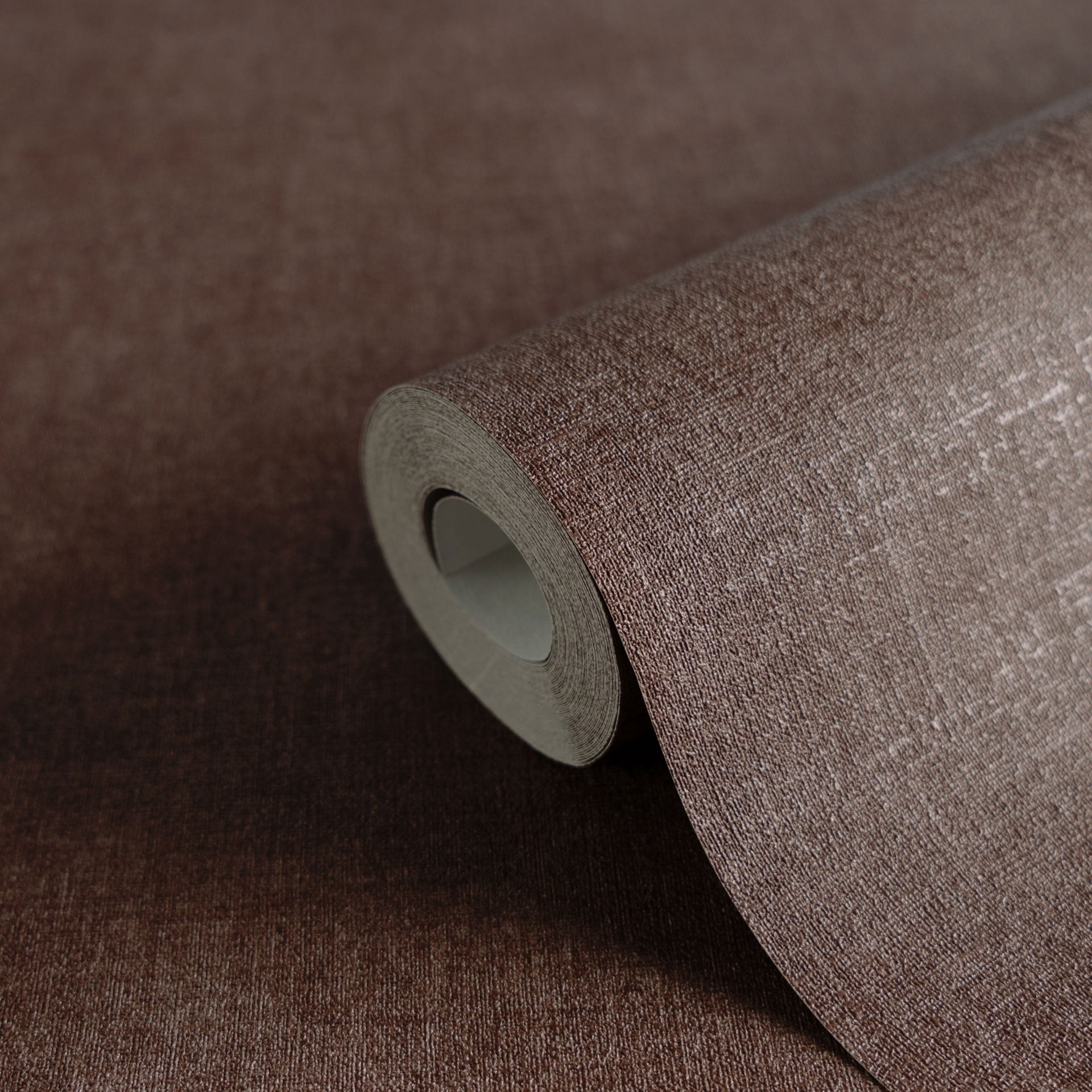 Disi - Brown Plain Damask Wallpaper