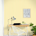 Talea Sun Yellow wallpaper in a styled room