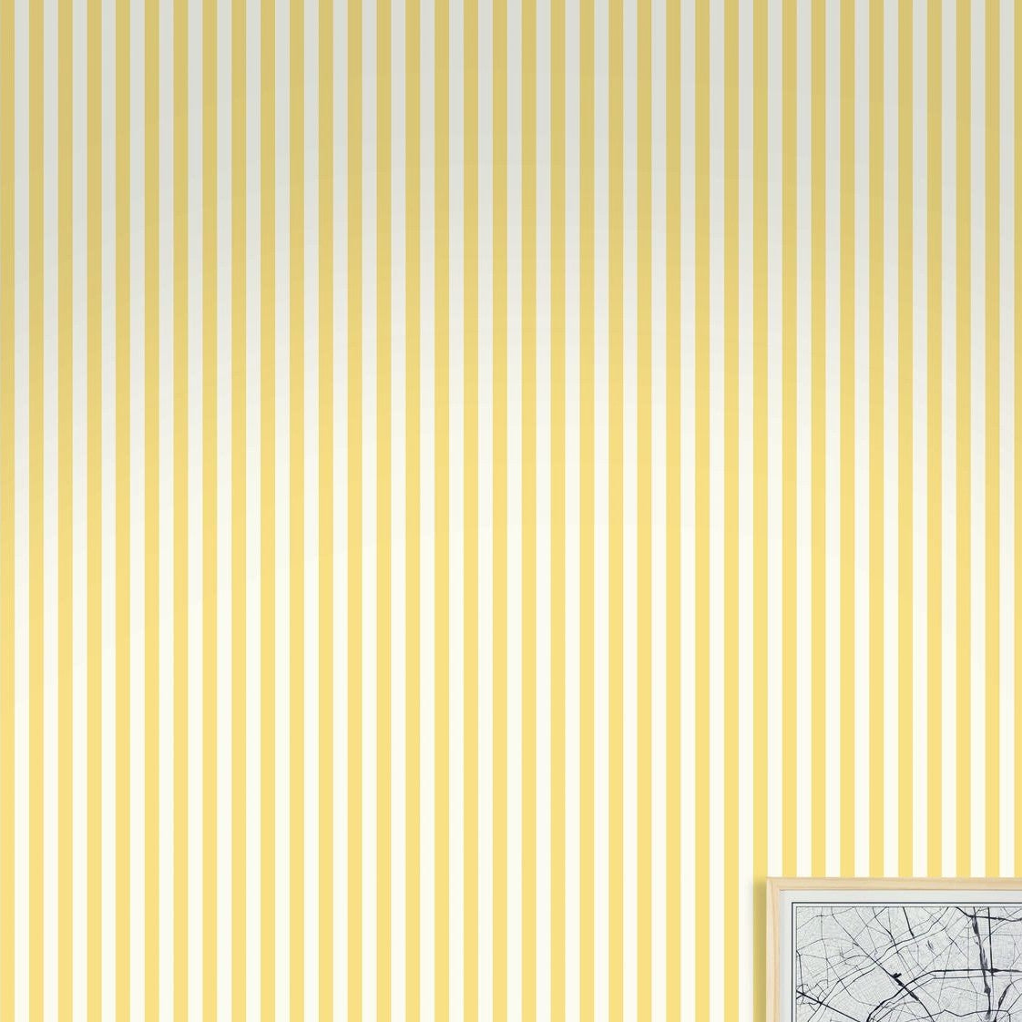 Talea Sun Yellow striped wallpaper