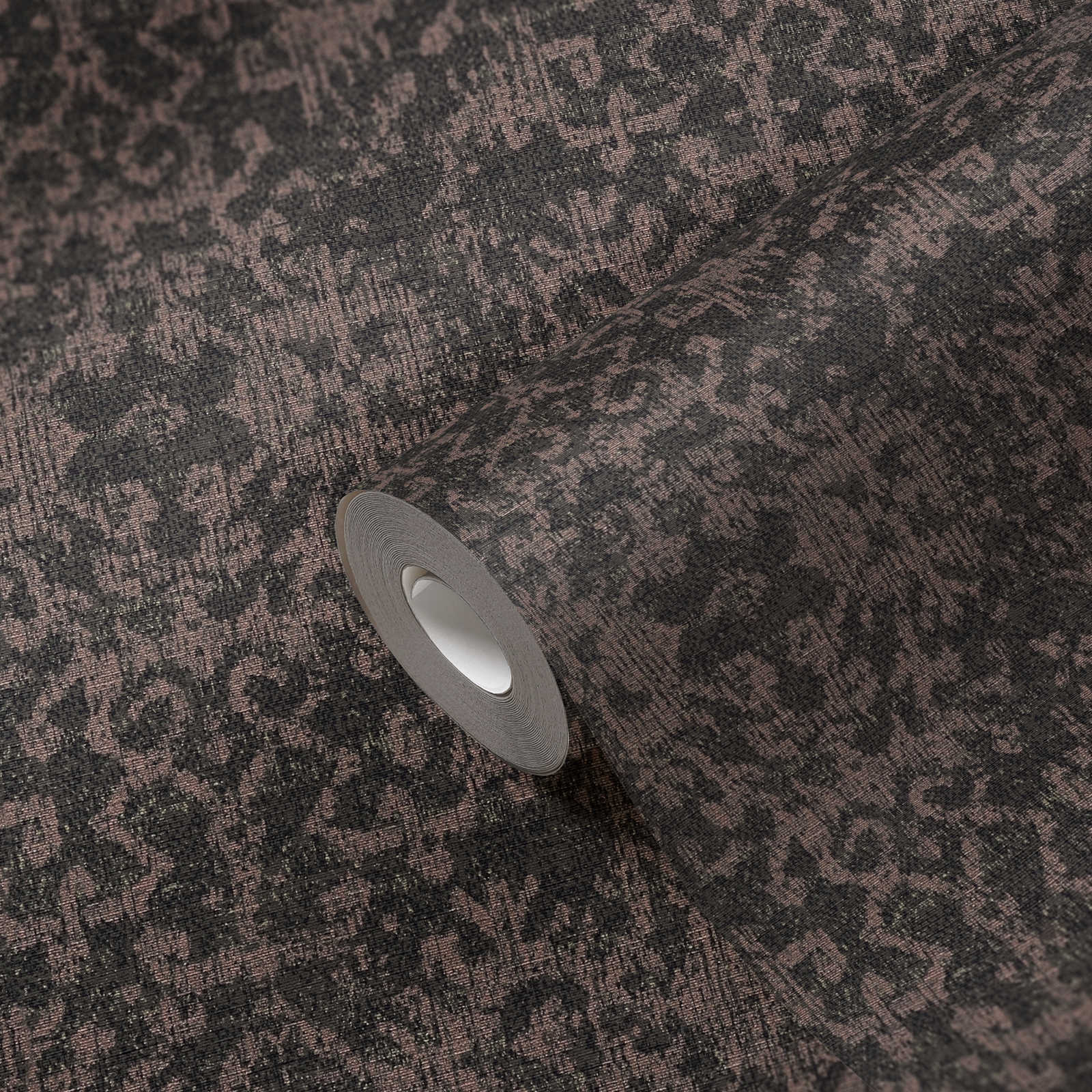 Black and bronze textured wallpaper 