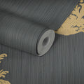 black damask wallpaper