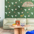 Turn Around Khaki Gold wallpaper in a styled room