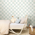 Goose - Blue Checkers Wallpaper