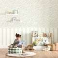 Mini Wood - Green Floral Wallpaper