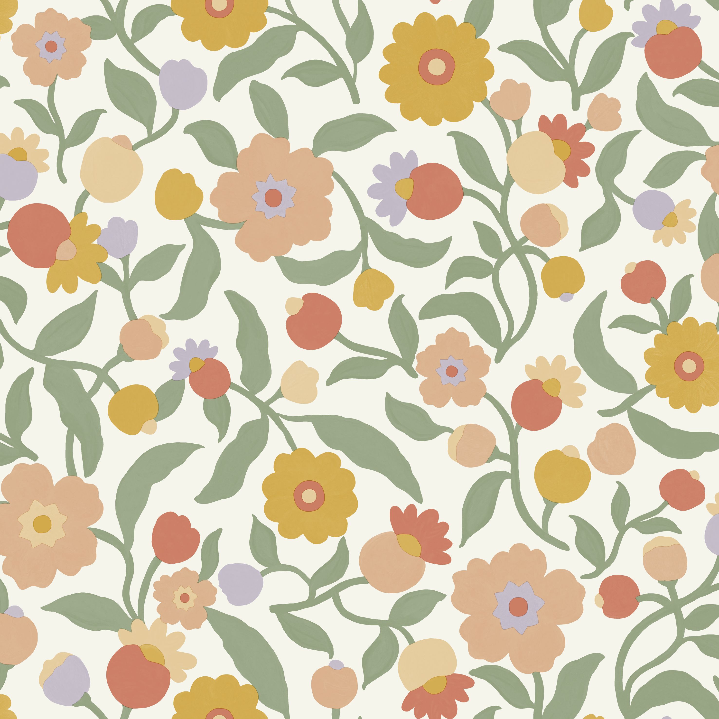 Capucine - Green Wallpaper