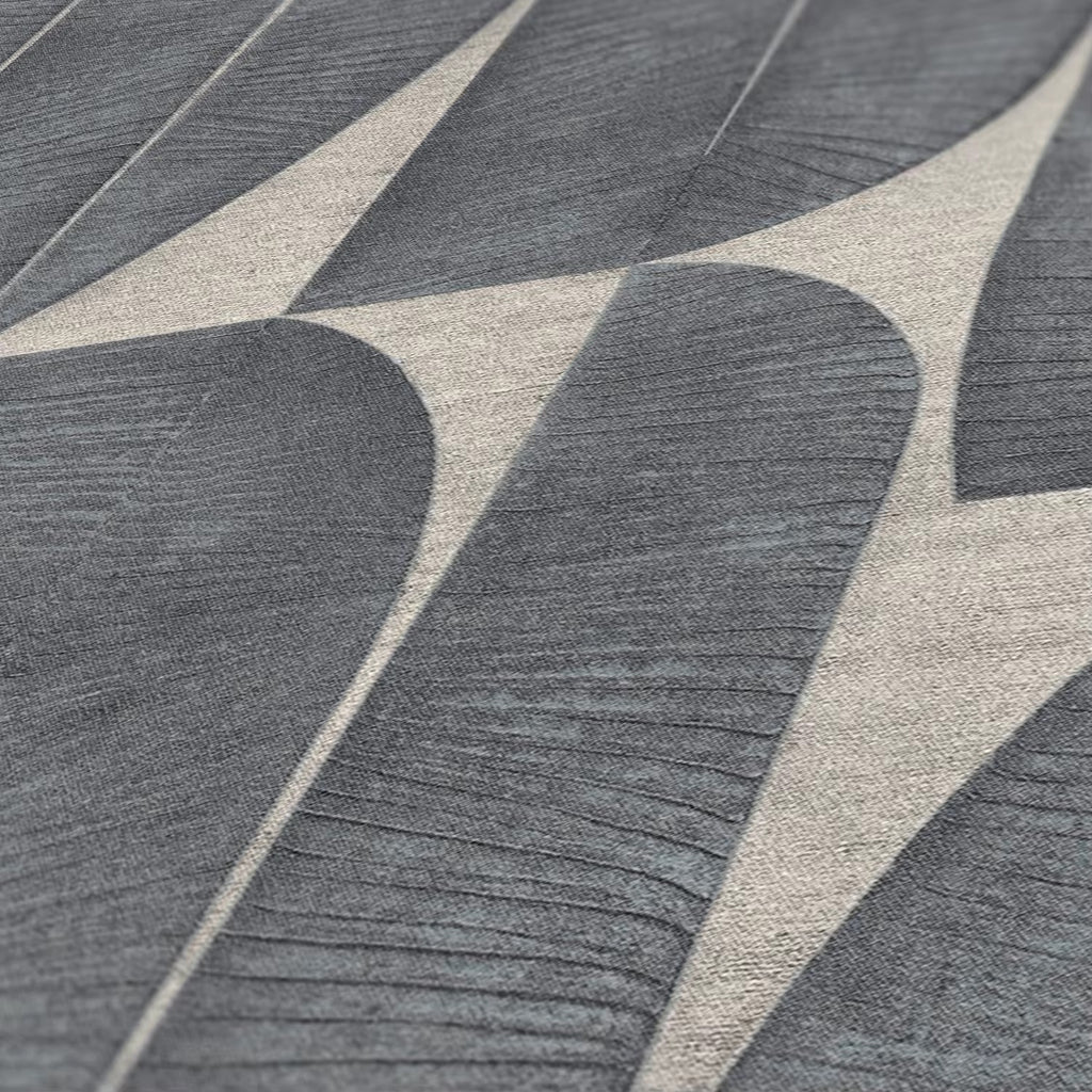 Lano - Beige/Black Geometric Wallpaper