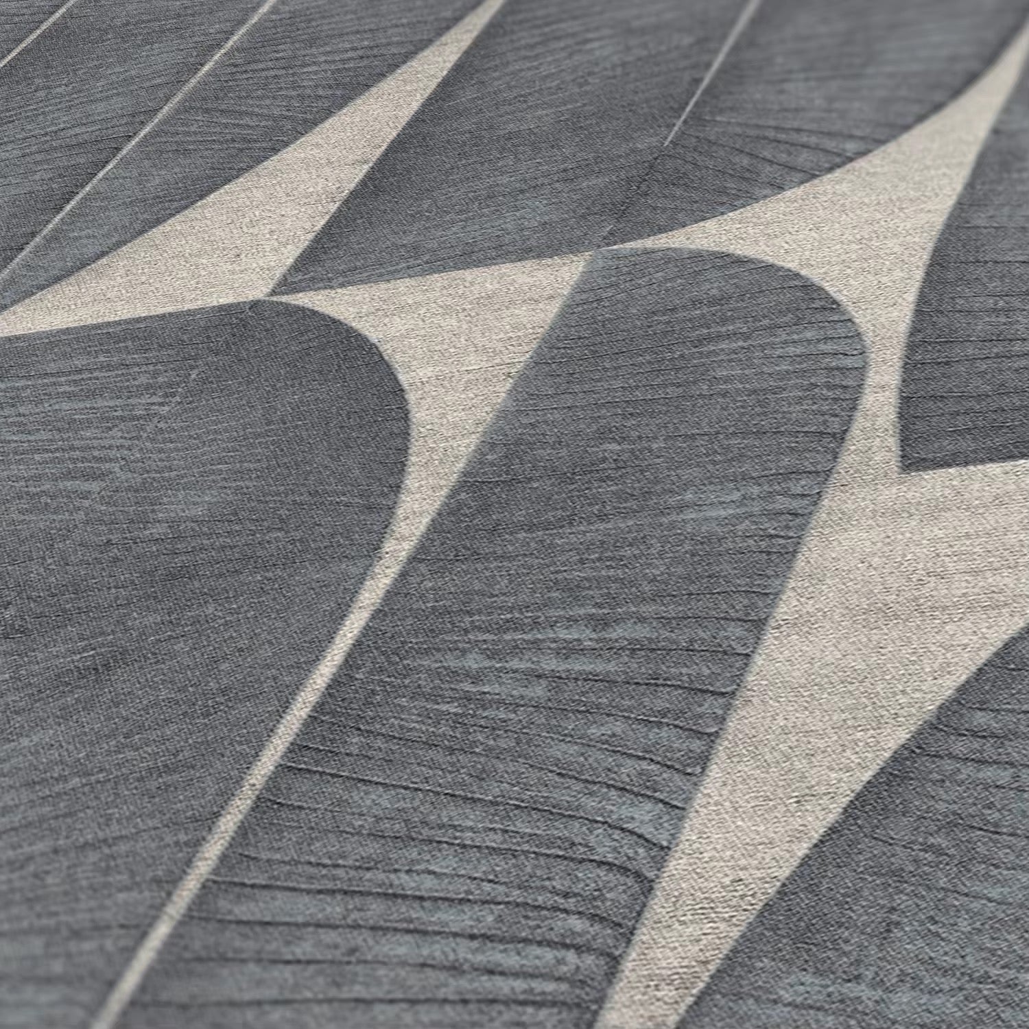 Lano - Beige/Black Geometric Wallpaper