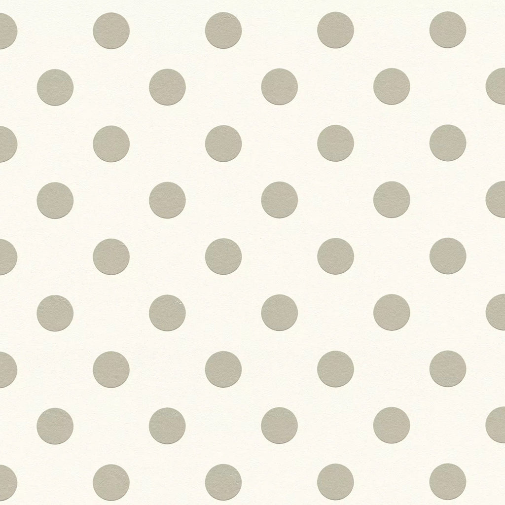 wallpaper pattern of light gray polka dots on a white background
