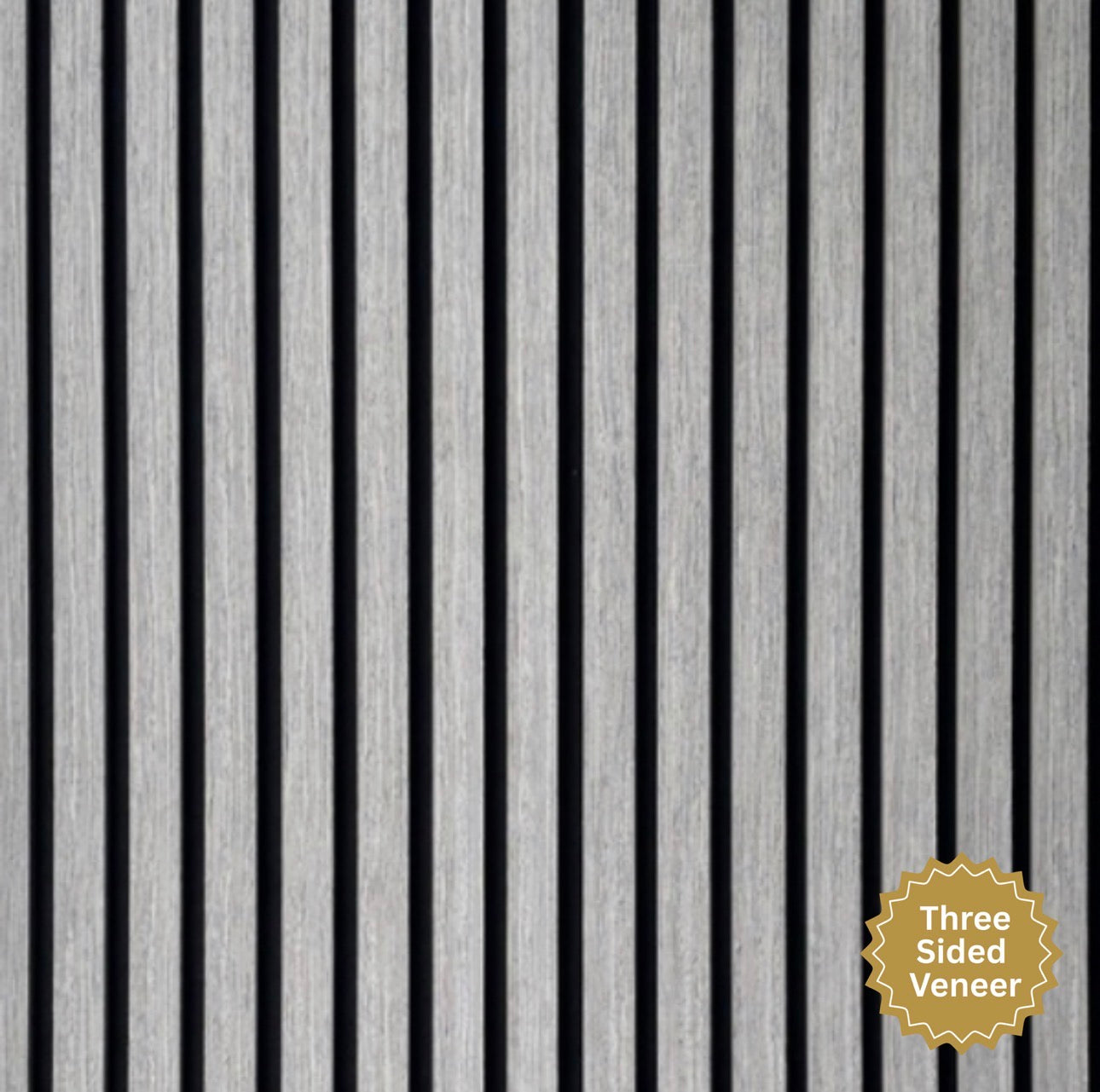 Silver or grey or gray Acoustic slat wall panel
