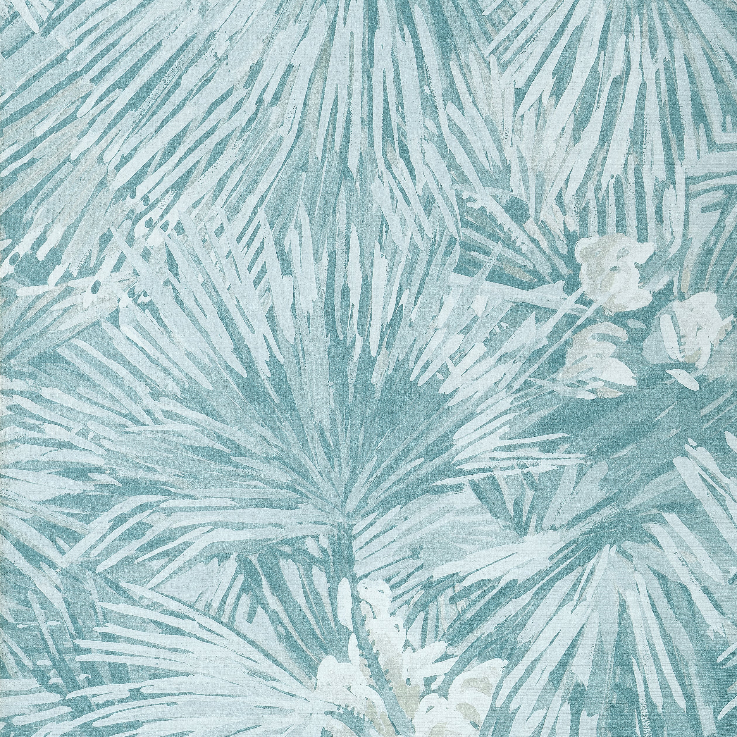 Palmier - Spa Blue Wallpaper