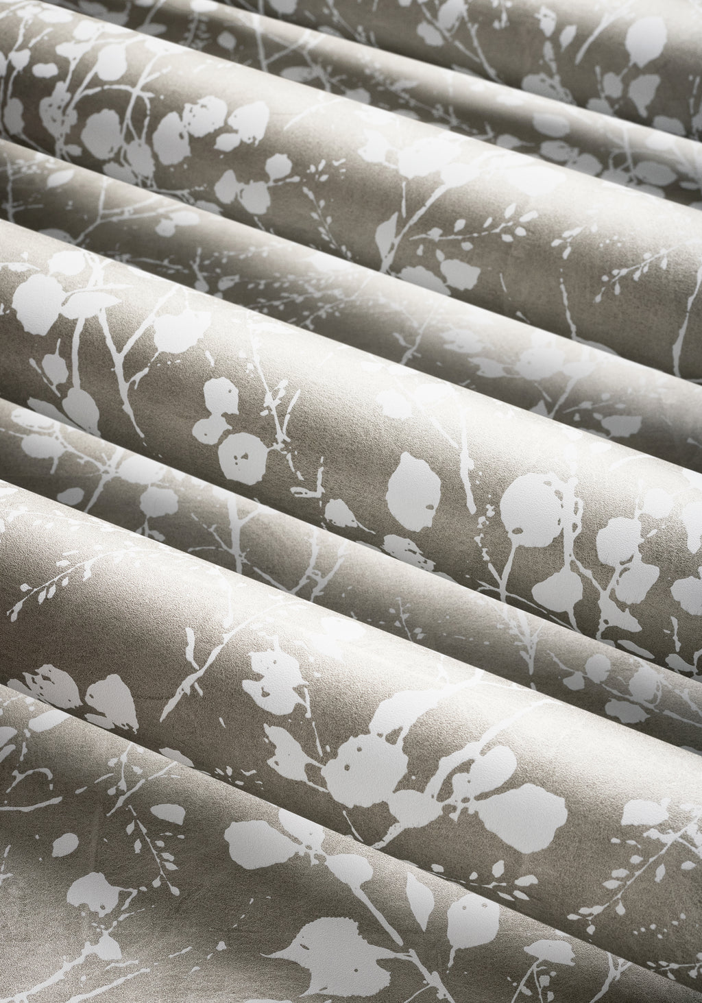 Katamari Bud - Pewter and White Wallpaper
