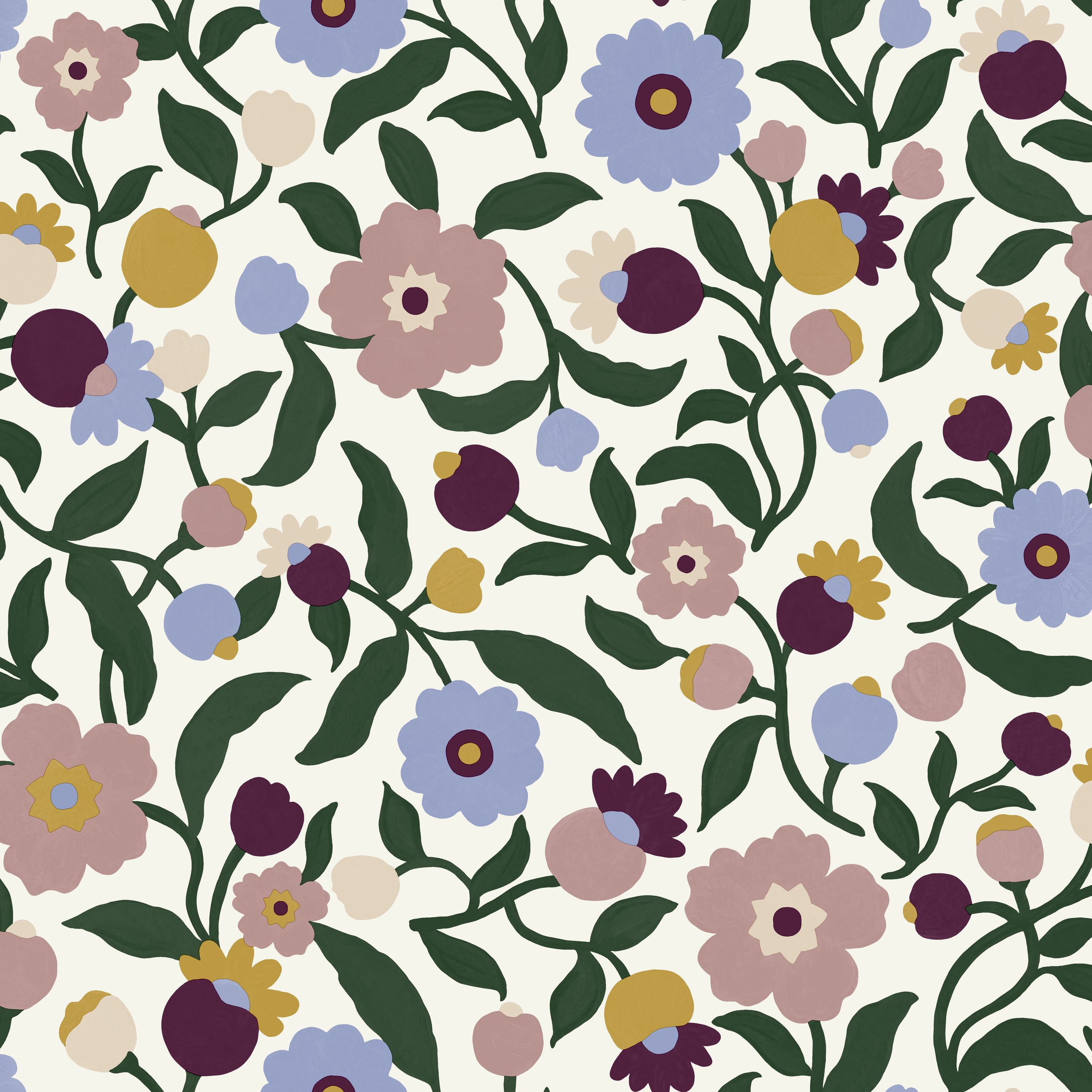 Capucine - Violet Wallpaper