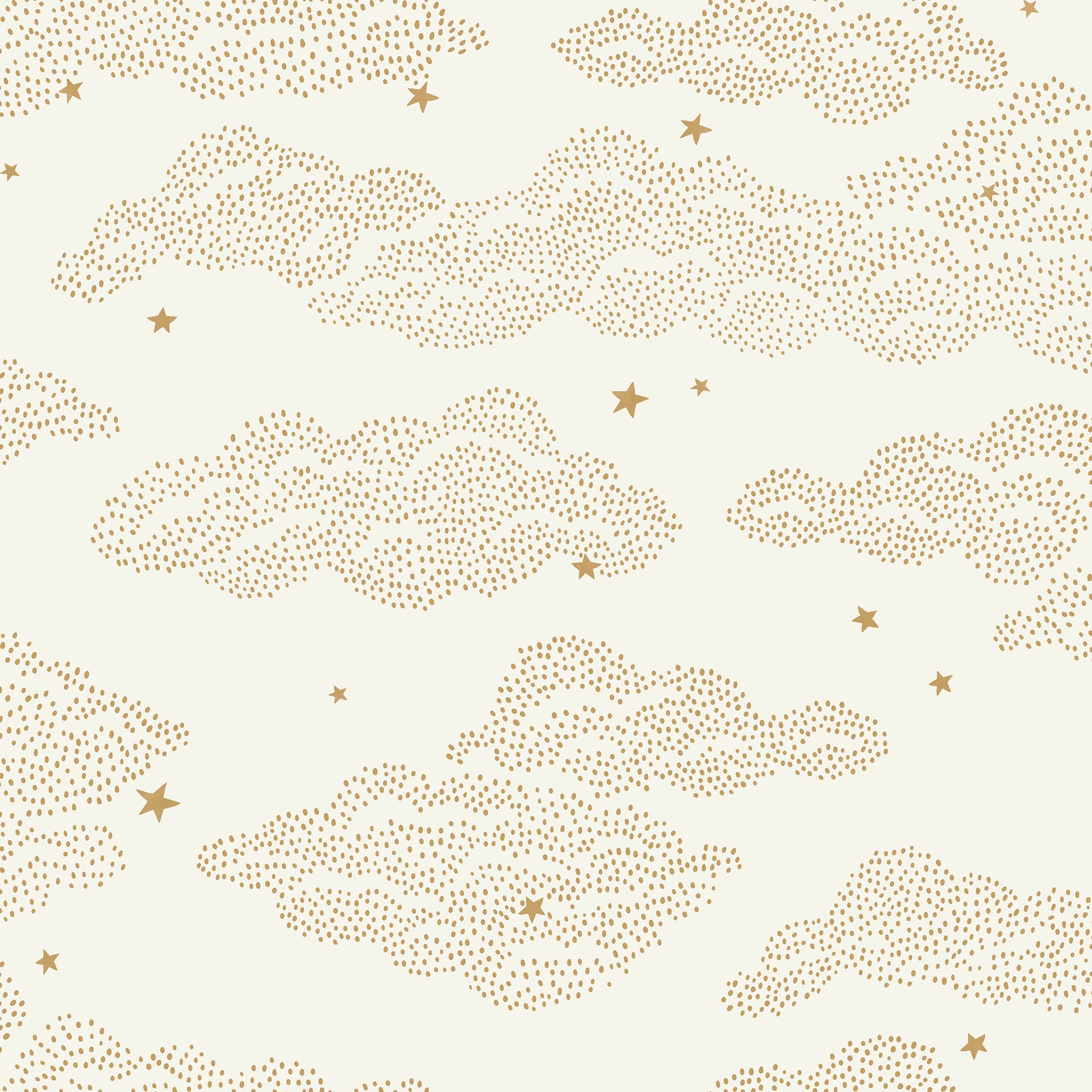 Little Sky - White and Beige Wallpaper