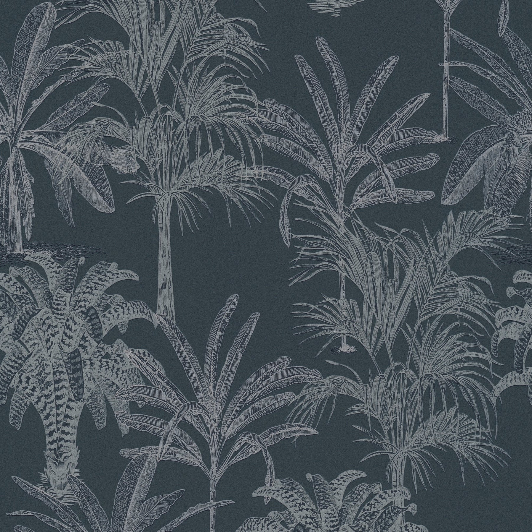 black grey floral wallpaper