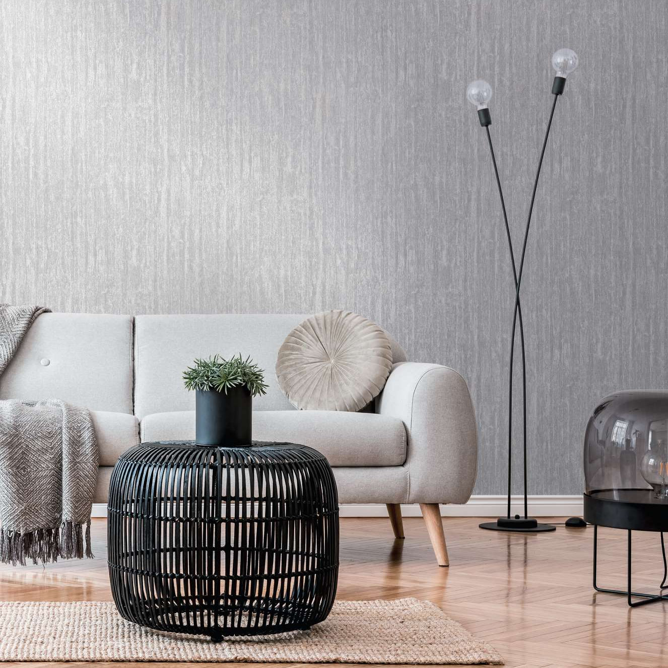 Simano - Grey Pattern Wallpaper